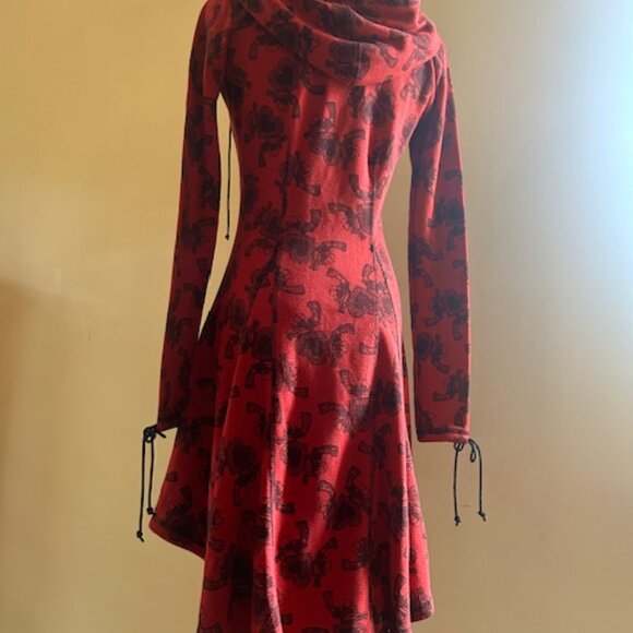 Vintage Betsey Johnson Hearts & Guns Buttons Cardigan/Dress - Picture 6 of 10